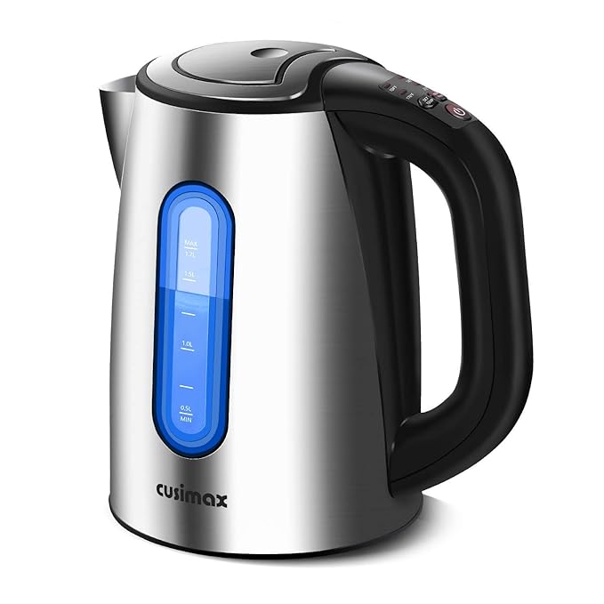 CUSIMAX Electric Kettle,BPAfree 1.7L Tea Kettle,Variable Temperature