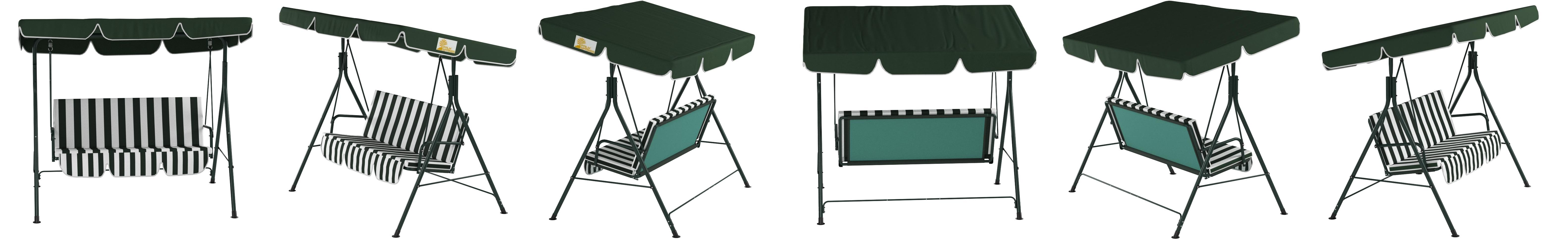 Amazon Com Palm Springs Garden 3 Seater Hammock Cushioned Swing Chair Outdoor Bench Seat Kitchen Dining