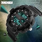 SKMEI Watch Mens LED Digital Date Waterproof Sport Analog Military Wrist Watch