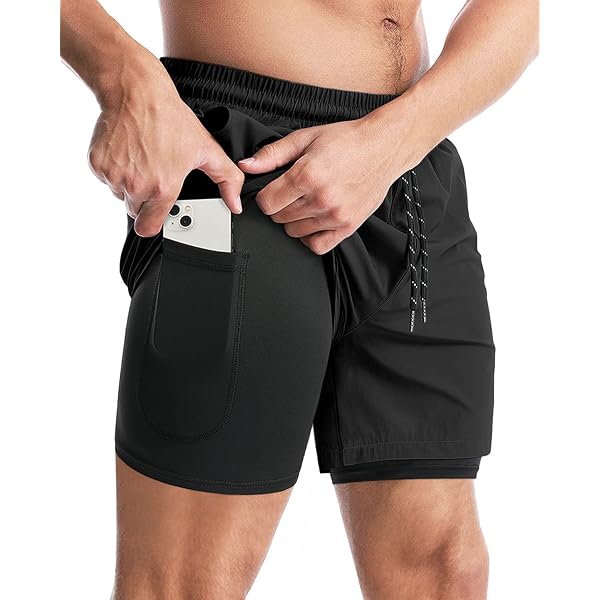 Short De Sport Homme Léger Séchage Rapide – Coupe Décontractée, Cordon Serrage – Pour Running, Gym