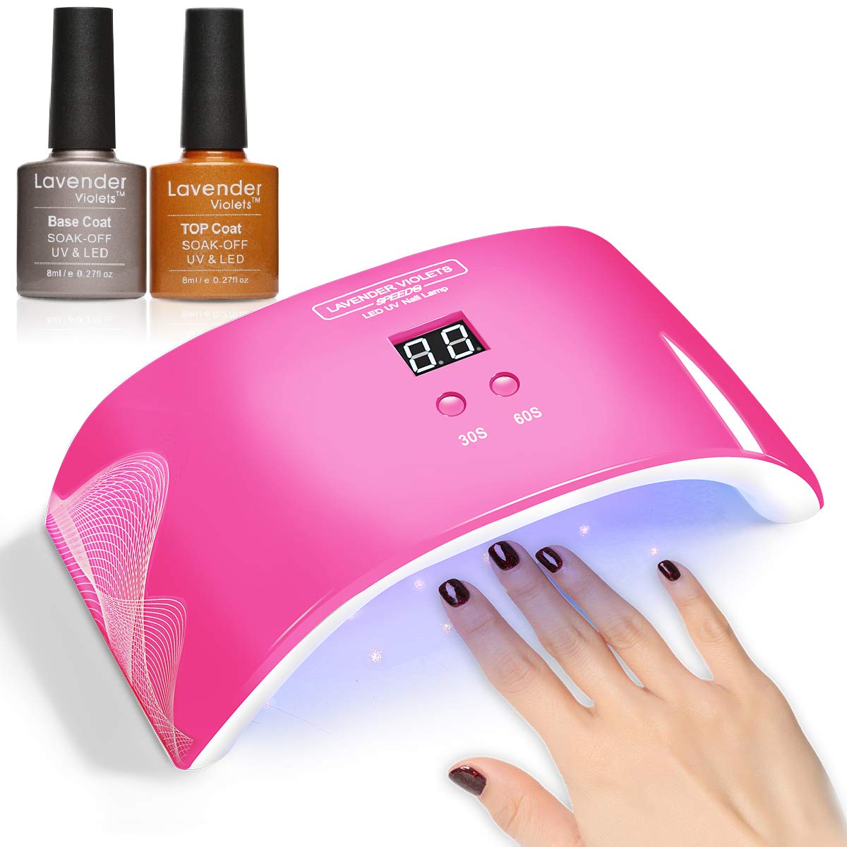 Lavender Violets 24W UV Lamp Nail Dryer Starter Kit Professional Gel