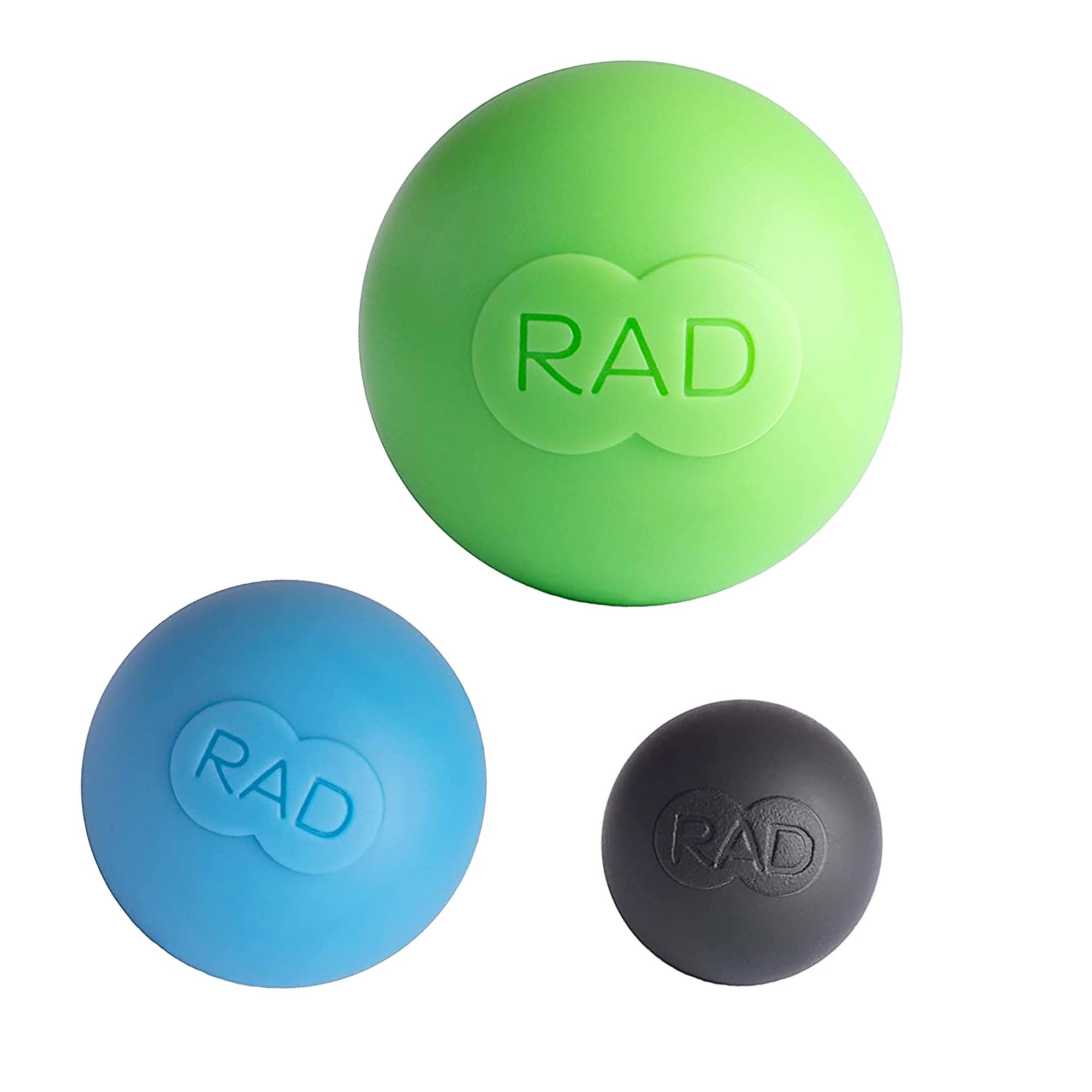 RAD Rounds I Set of 3 Massage Balls for Jaw, Hands and Plantar Fasciitis Myofascial Release, Mobility and Recovery