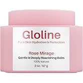 Gloline Rose Mirage – Natural Skin Superfood Balm for Face & Body with Squalane, Shea Butter, Vitamin E Oil for Skin Nourishment + 6 Antioxidant-Rich Botanicals | Nourishing Face and Body Moisturizer