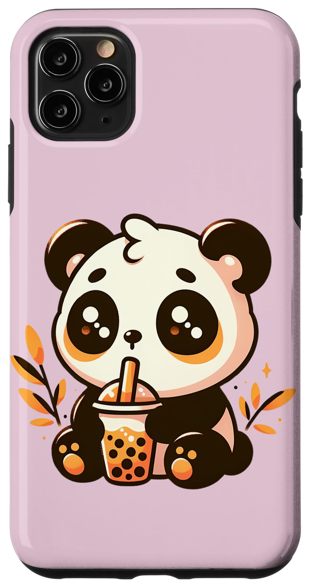 iPhone 11 Pro Max Kawaii Panda Drinking Boba Bubble Tea Cute Anime For Kids Case