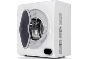 Deco Home 1400W Front Load Laundry Tumble Dryer Machine with Stainless Steel Tub, 4 Drying Programs, Automatic Humidity Sensor, LCD Touch Panel, Exhaust Pipe