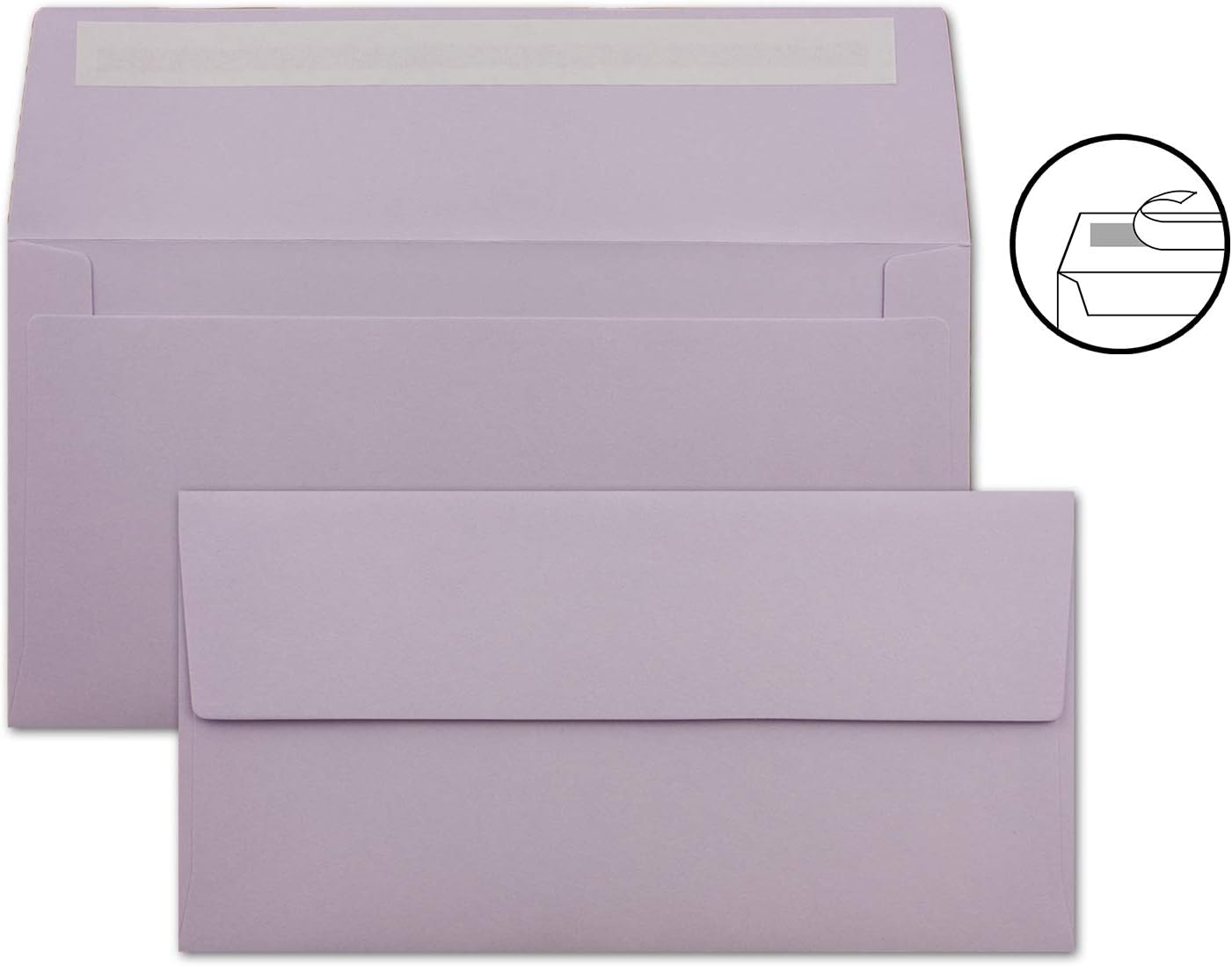 50 envelopes DIN long - purple - 110 g m² - 11 x 22 cm - very dimensionally stable - self-adhesive - quality brand: - Image 4