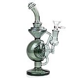 10 inch Gray Green Pipe Dual Water Percolator