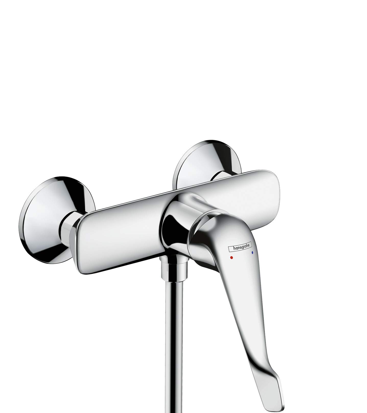hansgrohe Novus Shower Fitting Surface-Mounted Shower Mixer with Extra Long Handle for 1 Function Chrome