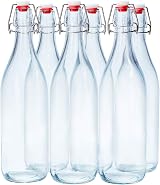 Danmu Art 6PCS Glass Bottles 1000ML Swing Top Airtight Preserve Bottles view 1