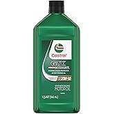 Castrol GTX High Mileage 20W-50 Synthetic Blend Motor Oil, 1 Quart, Pack of 6