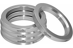 LUJIANI Universal Hub Centric Ring, 73.1 mm OD to 57.1 mm ID Centerbore, Aluminum Alloy Wheels Center Shaft Shock Absorbing Hubrings, Hub Adapter Rings Compatible with Most Vehicles, Pack of 4