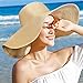 DAFUNNA Women’s Ridge Wide Floppy Brim Sun Hat Beachwear Striped Straw Hat Foldable and Packable