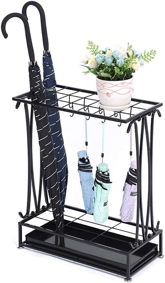 LXYZ Schirmständer, Schirmständer mit Haken und Auffangschale