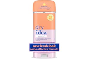 Dry Idea Gel Deodorant & Antiperspirant for Women - Hypoallergenic for Sensitive Skin, 2X Longer Sweat Protection, 72Hr Sweat & Odor Protection, Unscented, Womens Deodorant, 3 oz