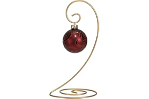 Red Co. 10 inch Golden Finish Ornament Wire Display, Single Spiral Stand for Home Decoration