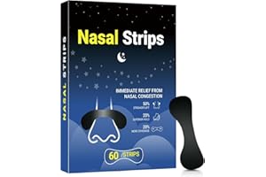 ZXNZX Nasal Strips for Snoring（60 Count),Extra Strength Nasal Strips for Breathing,Hypoallergenic Strong Nose Strips Tape, Boost Oxygen inhale, Improve Sleep Quality - Latex Free, Skin Safe Snoring Tape