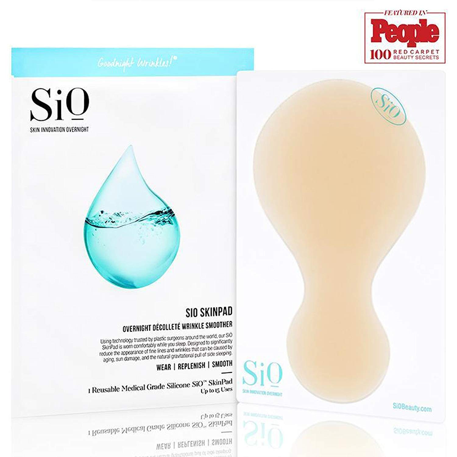 Sio Beauty SkinPad Silicone Chest AntiWrinkle Patches (2 Weeks Supply