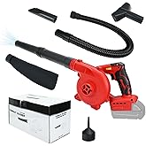 Cordless Leaf Blower for Milwaukee M18 Battery, 2-in-1 Brushless Handheld Electric Blower Vacuum Cleaner, 6 Variable Speed Up