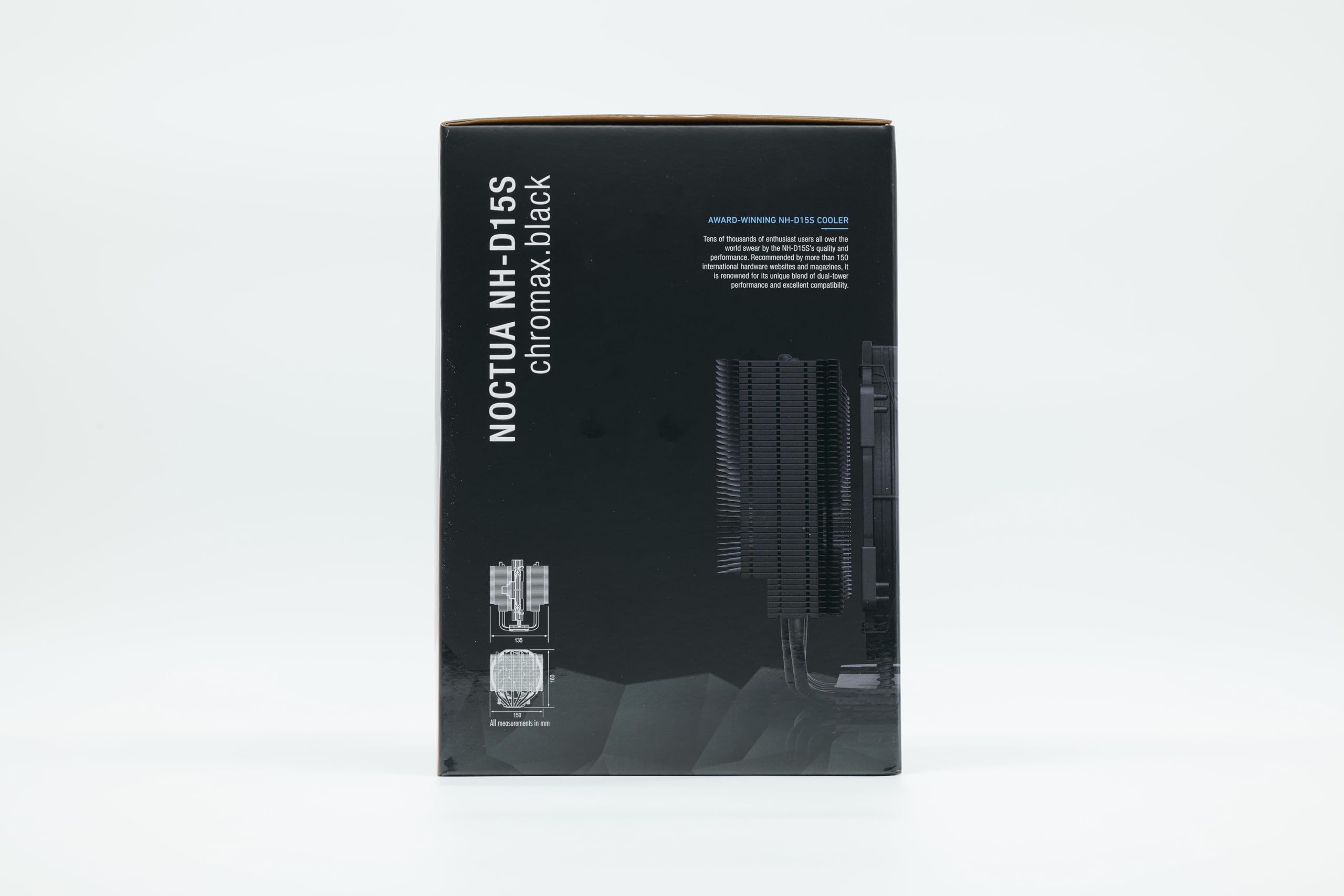 Noctua NH-D15S chromax.Black, Premium Dual-Tower CPU Cooler with NF-A15 PWM 140mm Fan (Black)