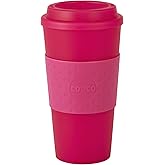 Copco Acadia Double Wall Insulated Travel Mug with Non-Slip Sleeve, Translucent Pink