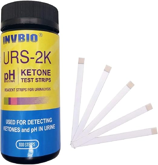 INVBIO pH+Keto 2in1, Urinalysis Urine Test Strips 2