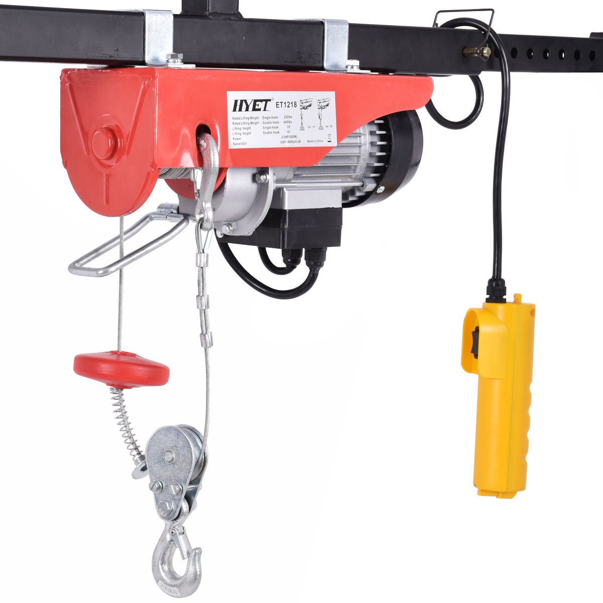 Goplus Lift Electric Hoist Garage Auto Shop Electric Wire Hoist Overhead  Lift w/ Remote Control