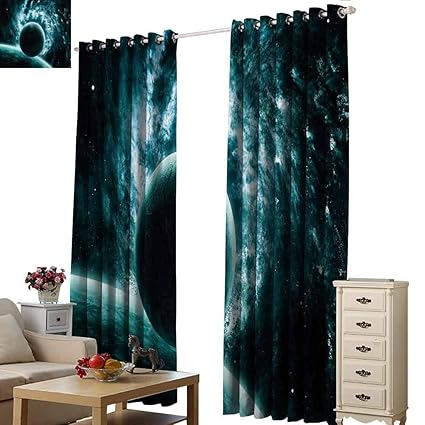 Amazon Com Homrkey Kids Room Curtains Space Solar System