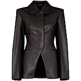 JUFAH Fantus Grey, Black, Red, and Tan Blazer Coat Genuine Leather Jacket for Women Coat Style Slim Fit