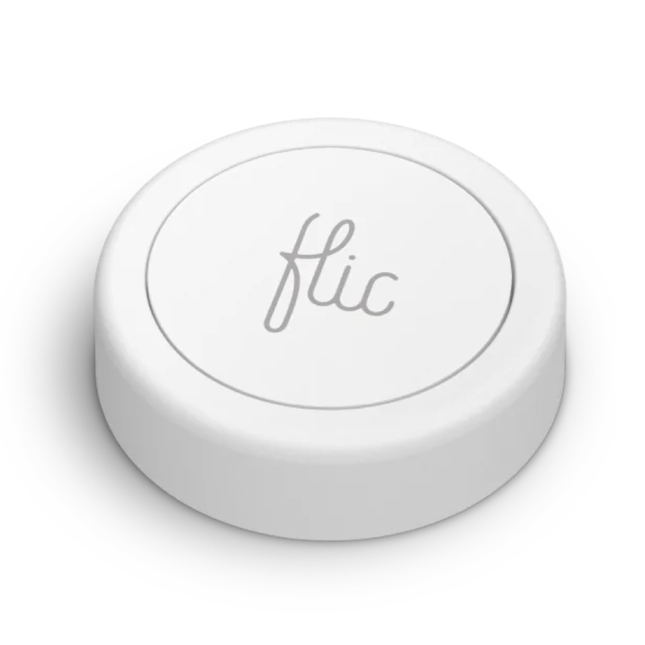 Flic Smart Button White – 1 Pack. Control Lights, Music & More with Push, Double Push, or Hold. Works with Alexa, HomeKit, Matter. Setup via Flic App for iOS & Android. Bluetooth & WiFi Required. — image 1