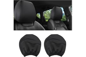 2PCS Breathable Head Rest for Car Protector,Non-Deformable Stretch Fabric Car Seat Cover for Headrest Protection,Universal Ca