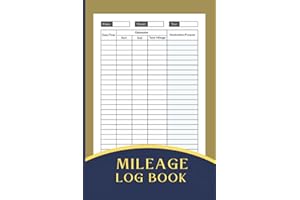 Mileage Log Book: Vehicle Mileage Log book for Small Business or Personal Taxes. Auto Mileage Tracker to Record Daily Mileage