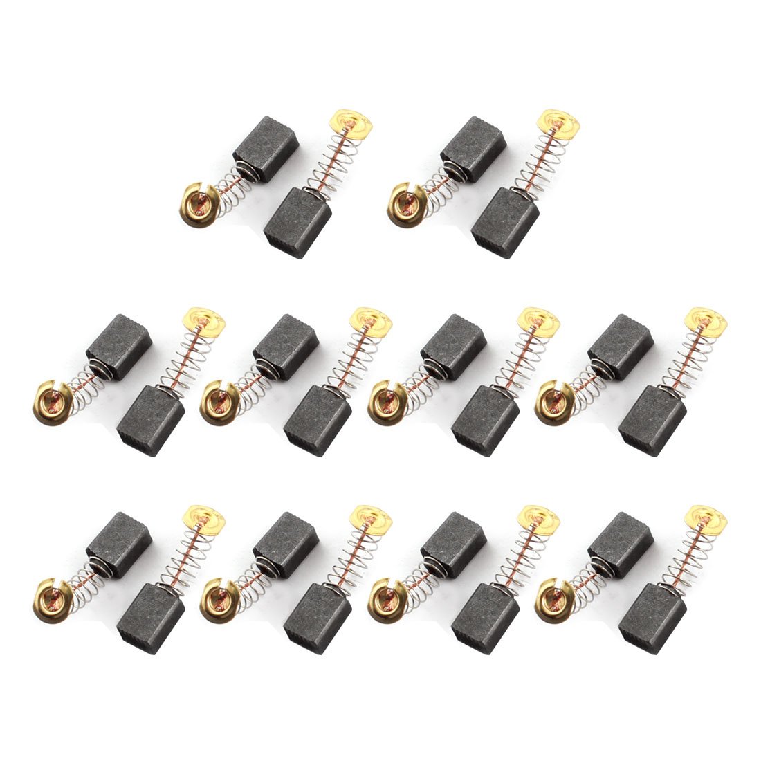 sourcing map 20 Pcs CB408 Electric Spare Part 12mm x 9mm x 6mm Motor Carbon Brush