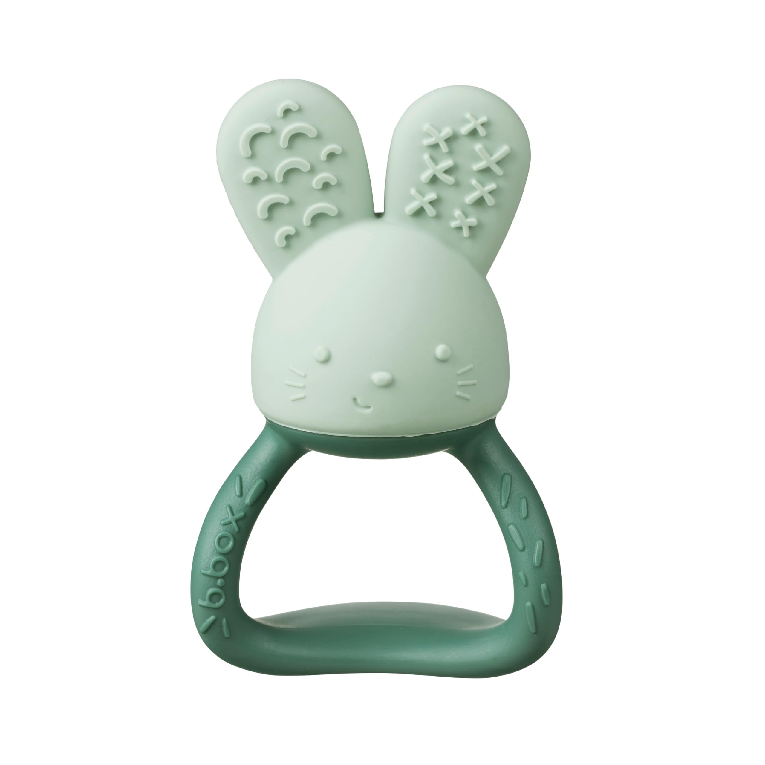 b.box Chill + Fill Teether for Infants 3 Months+, Refillable Silicone Bunny Head and Ears, Soothing Cooling Relief with Ice or Cold Water, Soft Textured Massage, Dishwasher and Steriliser Safe