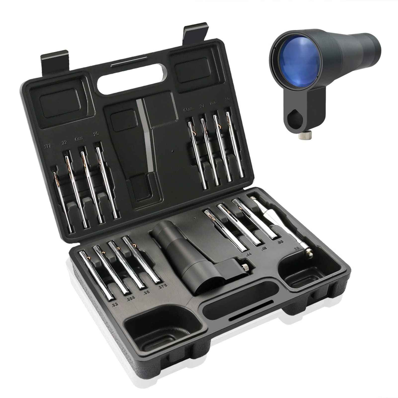 Feyachi Rifle Scope Boresighter Kit Precision Bore Sighter Kit with .177 to .50 Caliber Kit 16 Piece Arbors Set
