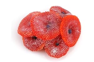 PANKER O5YV Pankero5v Artificial Coral Sea Plant Ornament, Realistic Silicone Aquarium Coral Plant Ornament for Aquarium Fish Tank Landscapes Scenery (Red)