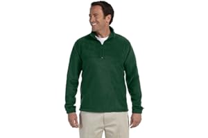 Harriton Quarter-Zip Fleece Pullover - Black - S 8 oz. Quarter-Zip Fleece Pullover