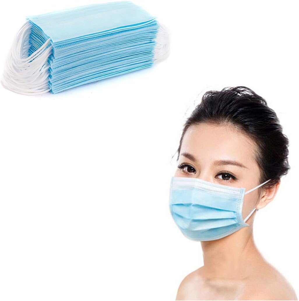 50 Pcs Disposable Face Masks for Children and Adults-Ideal Medical Mouth Masks, can be Used in Hospitals, pet Shops and Any Other Environment That Requires Respiratory Protection (50) Blue