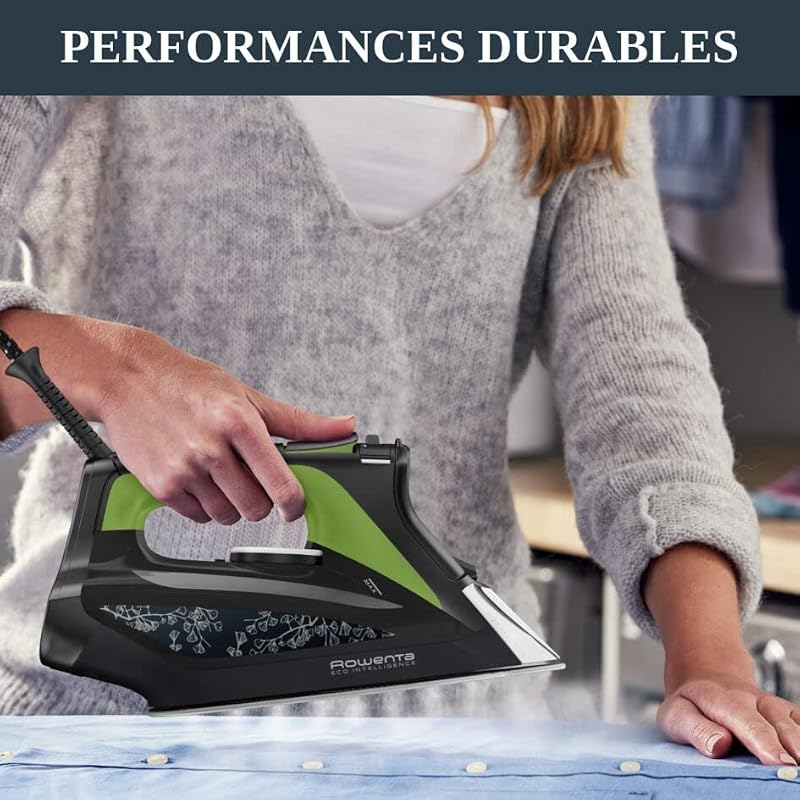 Fer vapeur DW6330D1 Eco Intelligence, distribution optimale de la vapeur, puissance 2500 W, temps de préchauffage rapide, 1 L, noir/vert — photo 4 sur 8