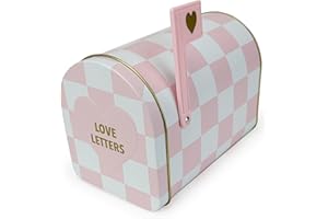 Designstyles Dabney Lee Mailbox for Gifts - Mini Mailbox Tin for Party Favors, Classroom Prize Supplies - Love Box for Exchange Gifts and Greeting Cards