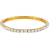Zealmer Sparkle Multicolor Rhinestone Stackable Stretch Bracelets for Women
