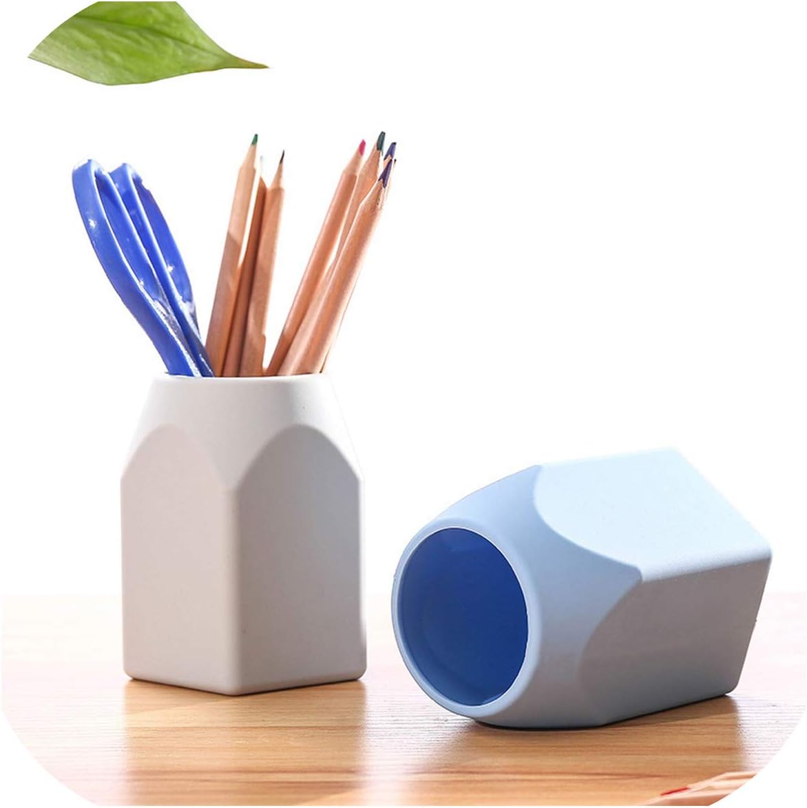 Silicone Pen Holder Pencil Stand Desktop Storage Case Box Office Organizer Accessories Stationery Gifts for Students,Yellow,China