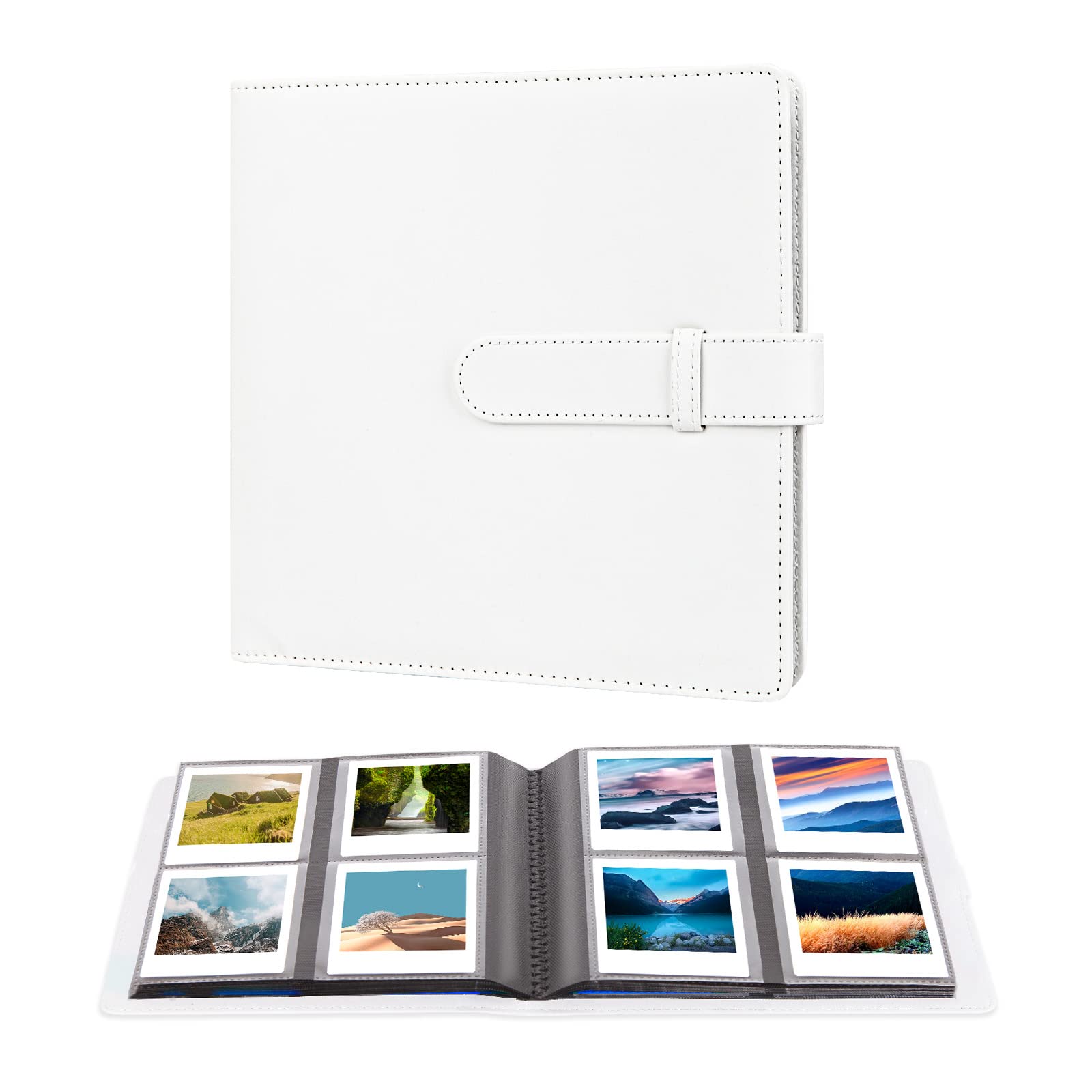 288 Pocket Photo Album for Fujifilm Instax Square SQ1/SQ6/SQ10/SQ20/SQ40 Instant Camera and Kodak Mini Shot 3 Film,Holds 3x3” Photos (White)