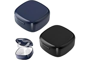 Eco-Friendly Denture Case with Soaking Basket – Portable Storage Box for Dentures, Retainers, Pacifiers, Mouthguards & Jewelr