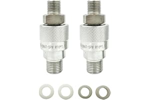 Moryzian M16-M14 Hydraulic Quick Connect Fittings Fit for AGT and Chinese Mini Excavators 2 Male & Female Hydraulic Hose Fitt