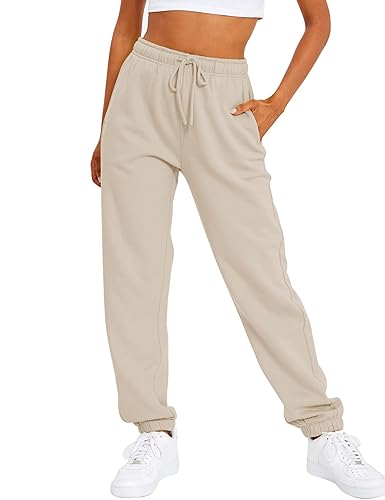 AUTOMET Womens Sweatpants Fleece Lined Fall Outfits Baggy High
