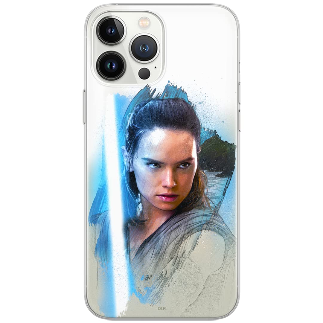 ERT GROUP mobile phone case for iPhone 13 PRO MAX original and officially licensed Star Wars pattern Rey 001 White optimally adapted to the shape of the mobile phone, case made of TPU