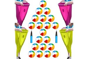 XWEHNI Granny Pants Yard Game, Granny Pants Outdoor Game – Hilarious Inflatable Ball Relay Set with Giant Stretchy Pants, 5/10/20 Balls and 1/2 Pump for Kids, Adults, Backyard Parties and Field Day(Yellow2+P