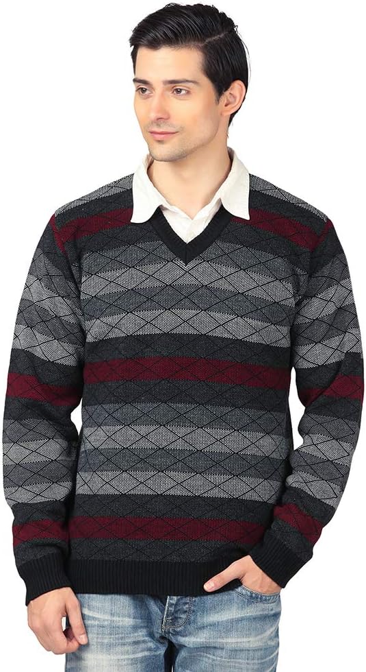 aarbee Men's Blended V-Neck Sweater