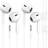 Docutca 2 Pack Wired iPhone Earbuds/Wired Headphones with 3.5mm Earphones[MFi Certified] with Microphone Volume Control Compa