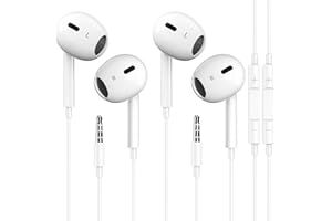 Docutca 2 Pack Wired iPhone Earbuds/Wired Headphones with 3.5mm Earphones[MFi Certified] with Microphone Volume Control Compatible for iPhone,iPad,iPod,Computer,MP3/4,Android Most 3.5mm Audio Devices